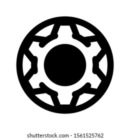 gear icon isolated sign symbol vector illustration - high quality black style vector icons
