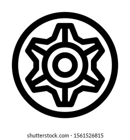 gear icon isolated sign symbol vector illustration - high quality black style vector icons
