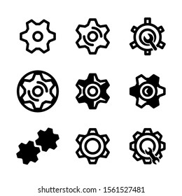 gear icon isolated sign symbol vector illustration - Collection of high quality black style vector icons
