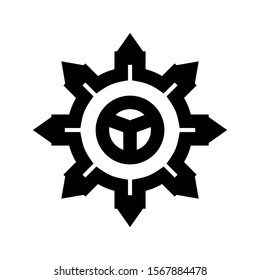 gear icon isolated sign symbol vector illustration - high quality black style vector icons
