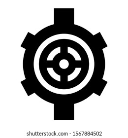 gear icon isolated sign symbol vector illustration - high quality black style vector icons
