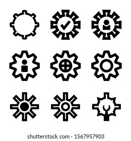 gear icon isolated sign symbol vector illustration - Collection of high quality black style vector icons
