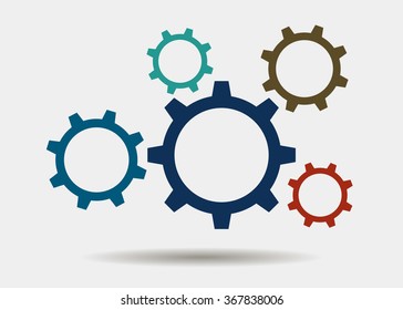 Gear icon isolated. Vector illustration