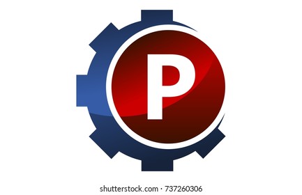 Gear icon Letter P