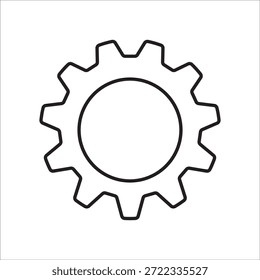 Icono de engranaje en estilo de línea