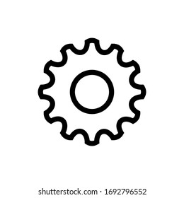 Gear icon with line style. Setting and Maintenance symbols vector isolated. can used for website, logo and mobile apps.
