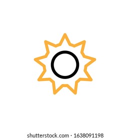 Gear icon. Line and two colour design template