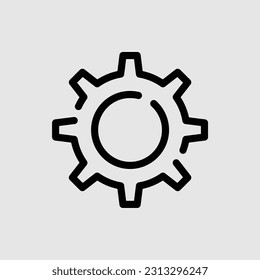 Gear icon line vector illustration