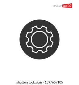Gear Icon Logo Design Template