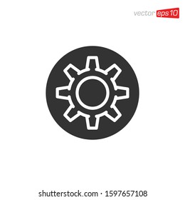 Gear Icon Logo Design Template