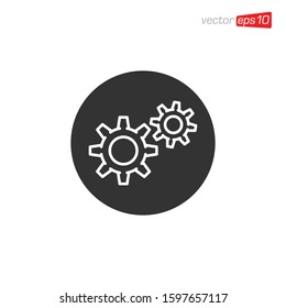 Gear Icon Logo Design Template