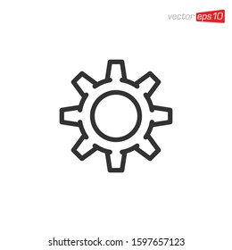 Gear Icon Logo Design Template