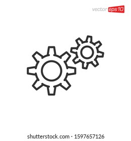 Gear Icon Logo Design Template