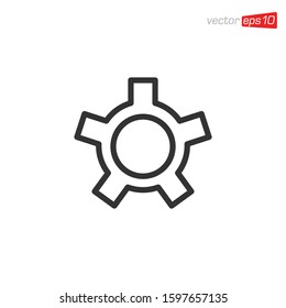 Gear Icon Logo Design Template
