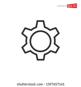 Gear Icon Logo Design Template