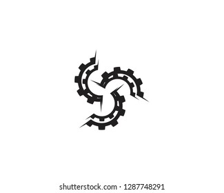 Gear icon logo design vector template