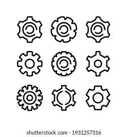 gear icon or logo isolated sign symbol vector illustration - Collection of high quality black style vector icons
