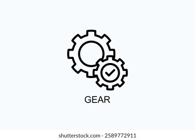 Gear Icon Or Logo Isolated Vector Illustration