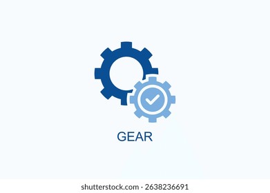 Gear Icon Or Logo Isolated Vector Illustration