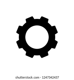 Gear icon, logo on white background