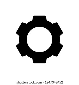 Gear Icon Logo On White Background Stock Vector (royalty Free 