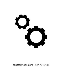 Gear Icon Logo On White Background Stock Vector (Royalty Free ...