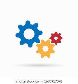 Gear Icon Logo Template Illustration Design. Vector EPS 10.