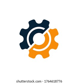 Gear icon logo vector design