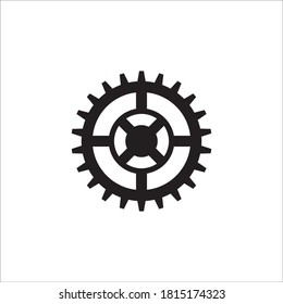 Gear icon logo, vector design illustration 
