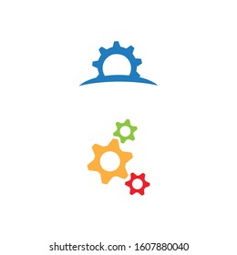 gear icon logo vector icon illustration