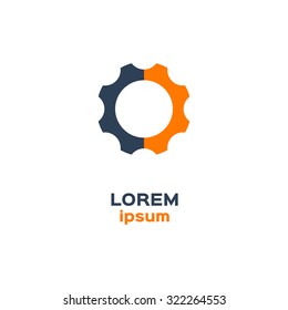 Gear icon, logotype