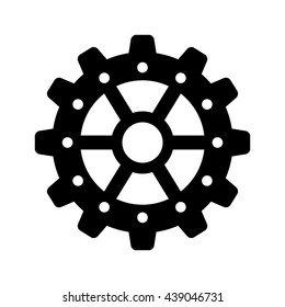 Gear icon. Machine part design. vector graphic