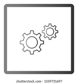 Gear icon. machine wheel. sprocket vector illustration.