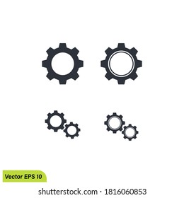 gear icon management symbol design element 