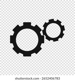 Gear Icon Mechanism Cogwheel Black.