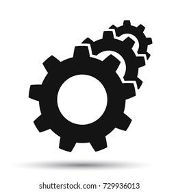 Gear icon mechanism - vector