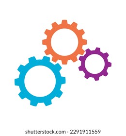 Gear icon, mechanism. Vector illustration