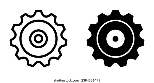Icono Gear, para concepto móvil y diseño web. ilustración vectorial