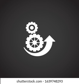 Gear icon on background for graphic and web design. Creative illustration concept symbol for web or mobile app.