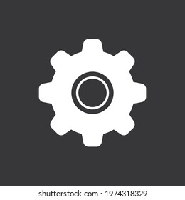 gear icon on grey background
