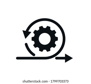 gear icon on metal internet button