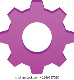 icono del engranaje en blanco
