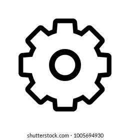 Gear icon on a white background, Vector illustration