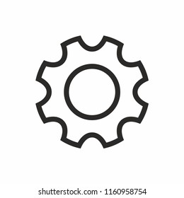 Gear icon on white background. Vector