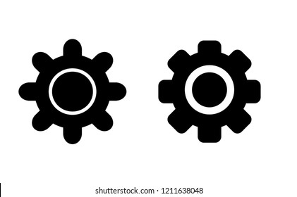 Gear icon on white background, abstract art for your design works both publications and web site.impossible.square