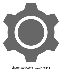 Gear icon on a white background. Isolated gear symbol with flat style.