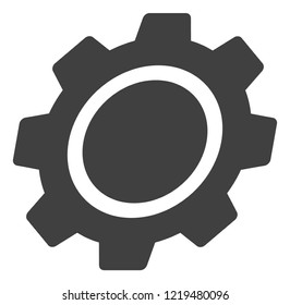 Gear icon on a white background. Isolated gear symbol with flat style.