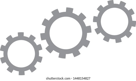 gear icon on white background