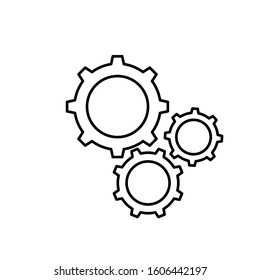 Gear icon on a white background. eps 10
