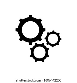 Gear icon on a white background. eps 10
